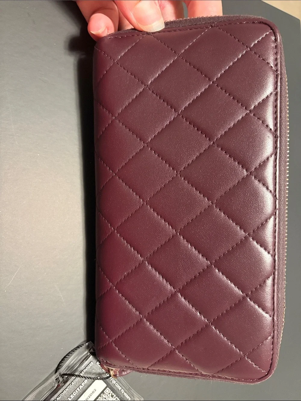 CHANEL Quilted Zip Wallet